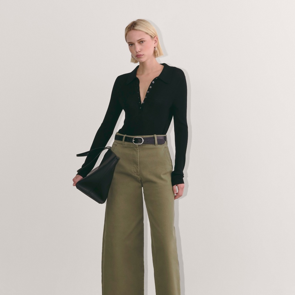 Everlane Women's Phoebe Trouser in Olive, Size 0 (Brand New WITH TAGS)